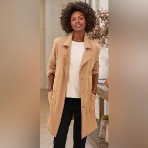Frank & Eileen Belfast Trench Coat Triple Fleece Camel Large